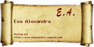 Eva Alexandra névjegykártya